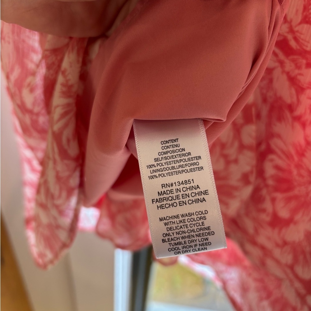 CHARLES HENRY Floral Tank Dress - Pink Shadow Petals Floral Sleeveless Dress XL - Picture 7 of 7